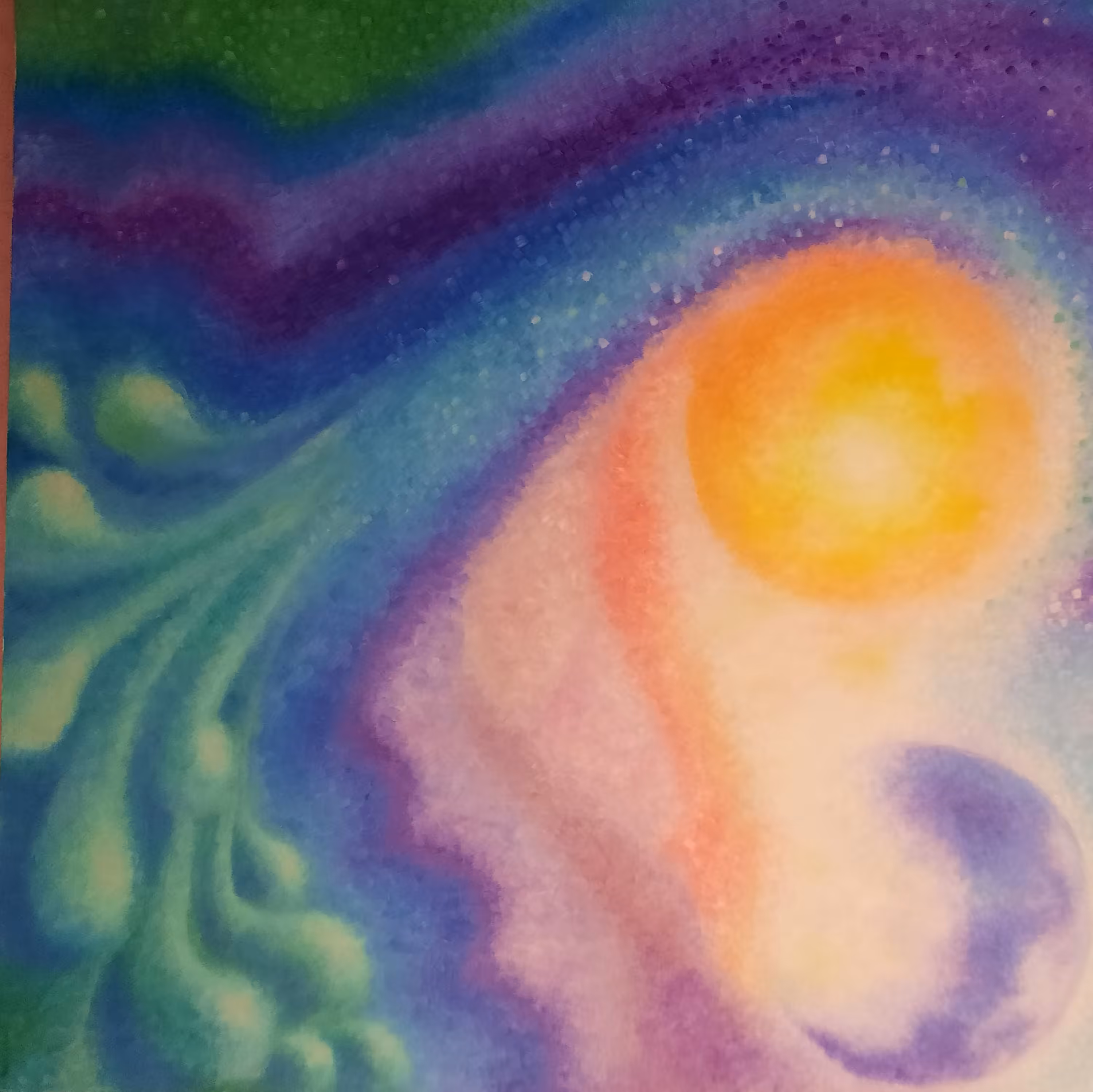 نقاشی رنگ روغن، روی بوم دیپ، سبک انتزاعی 