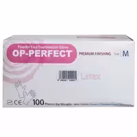 دستکش لاتکس کم پودر 100 عددی op-perfect 