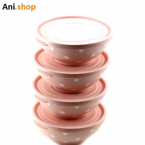 ظرف درب دار خال خالی 4 عددی کد 45