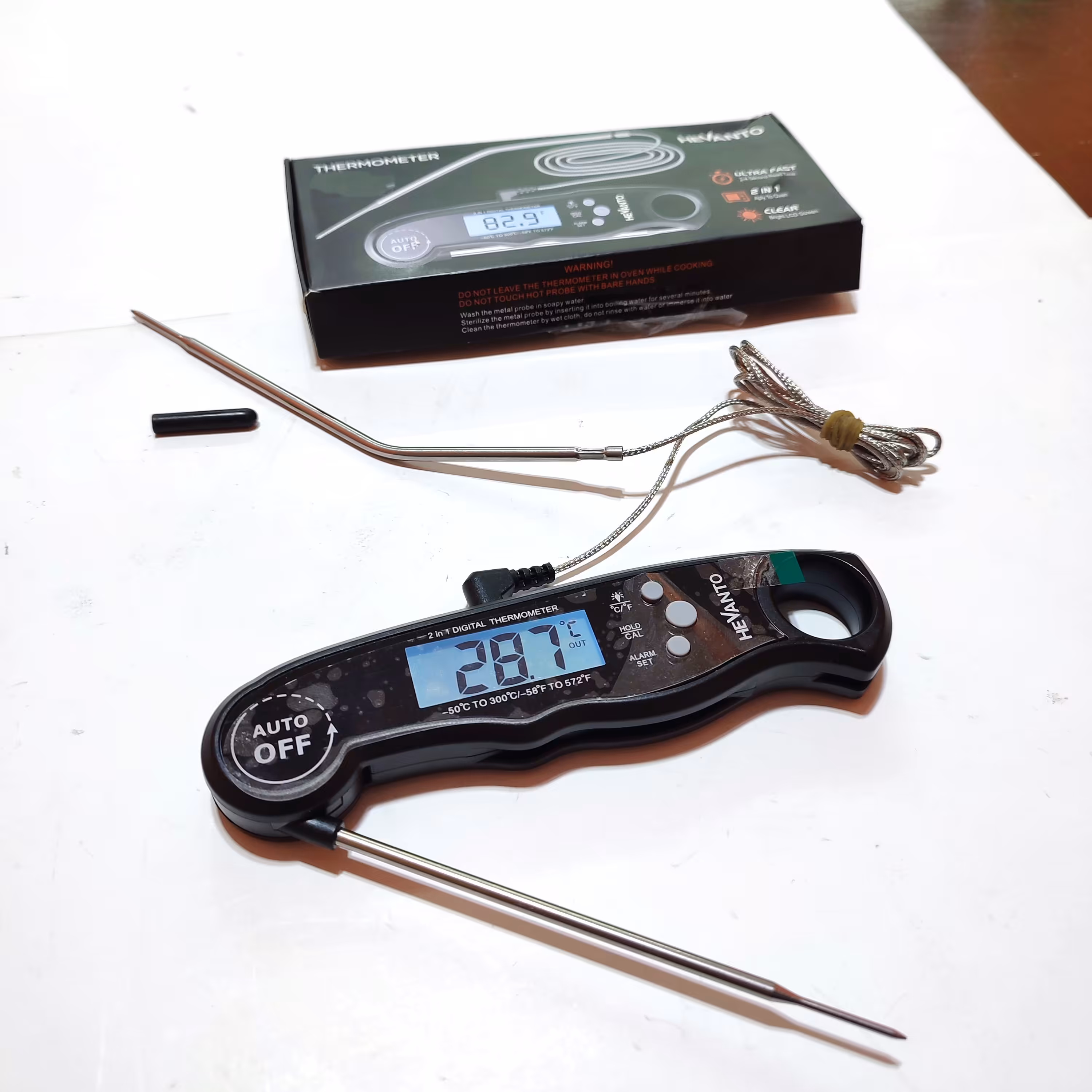 دماسنج آشپزی دیجیتالی با 2 سنسور 