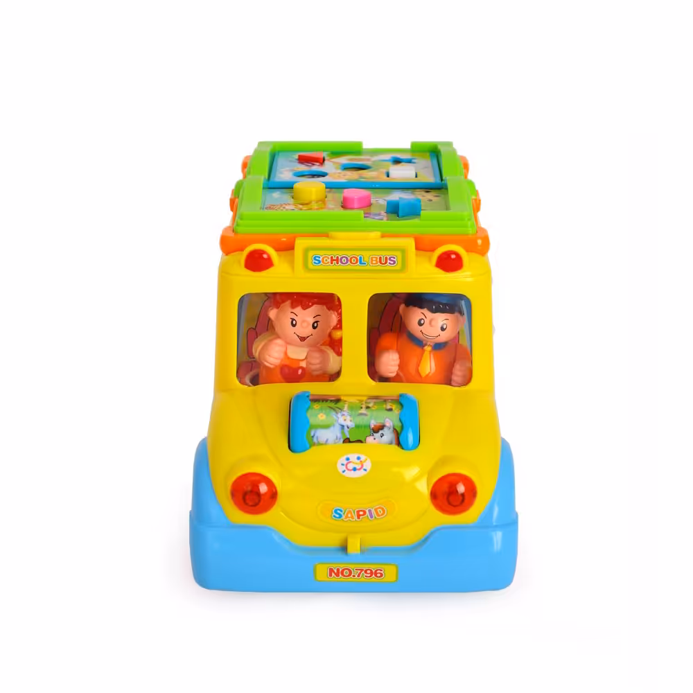 اسباب بازی هولا hola مدل اتوبوس مدرسه موزیکال کد 796