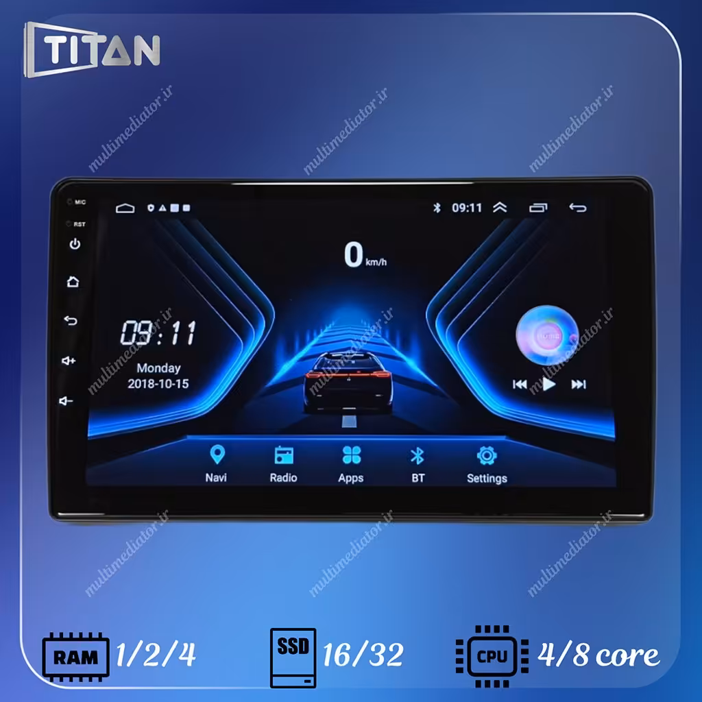 مانیتور اندروید هیوندای آزرا (2011-2006) 32-2 تیتان با گارانتی یکساله