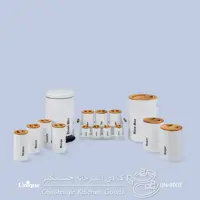 سرویس 16 پارچه سفید سنباده ای درب چوبی یونیک مدل UN-8003