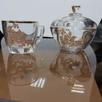 قندان ونا طرح گل اسلیمی طلایی ساخت چین 