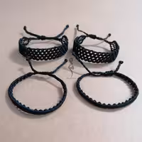 دستبند و پابند توری و  دوبافت