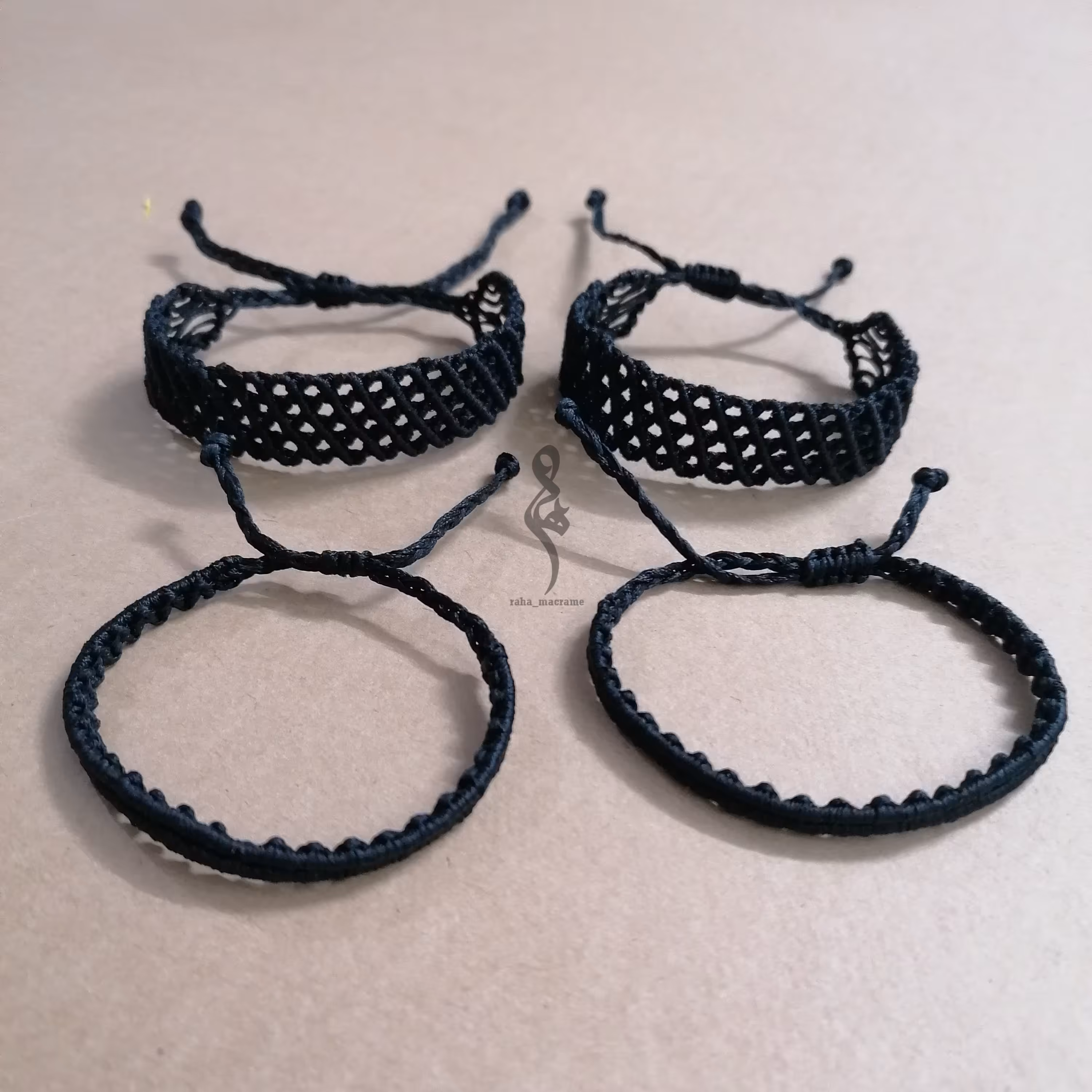 دستبند و پابند توری و  دوبافت