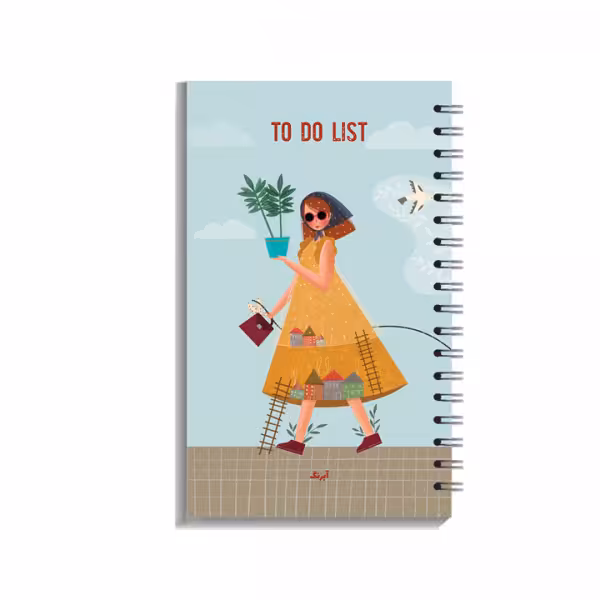 دفترچه یادداشت 100 برگ آبرنگ مدل لیست کارها TO DO LIST طرح الی