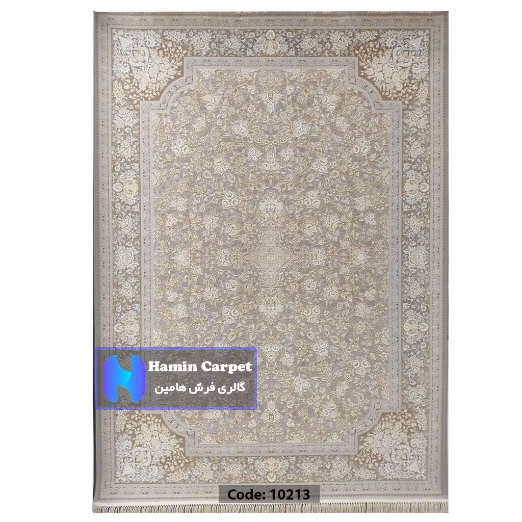فرش 9 متری 1200 شانه تراکم 3600  نخ اکلریک گل برجسته کد AR10213