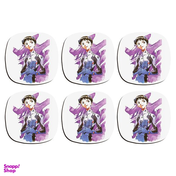 زیرلیوانی ترمه طراحان ایده مدل نئون جنسیس اونگلیون کد strm0580 بسته 6 عددی