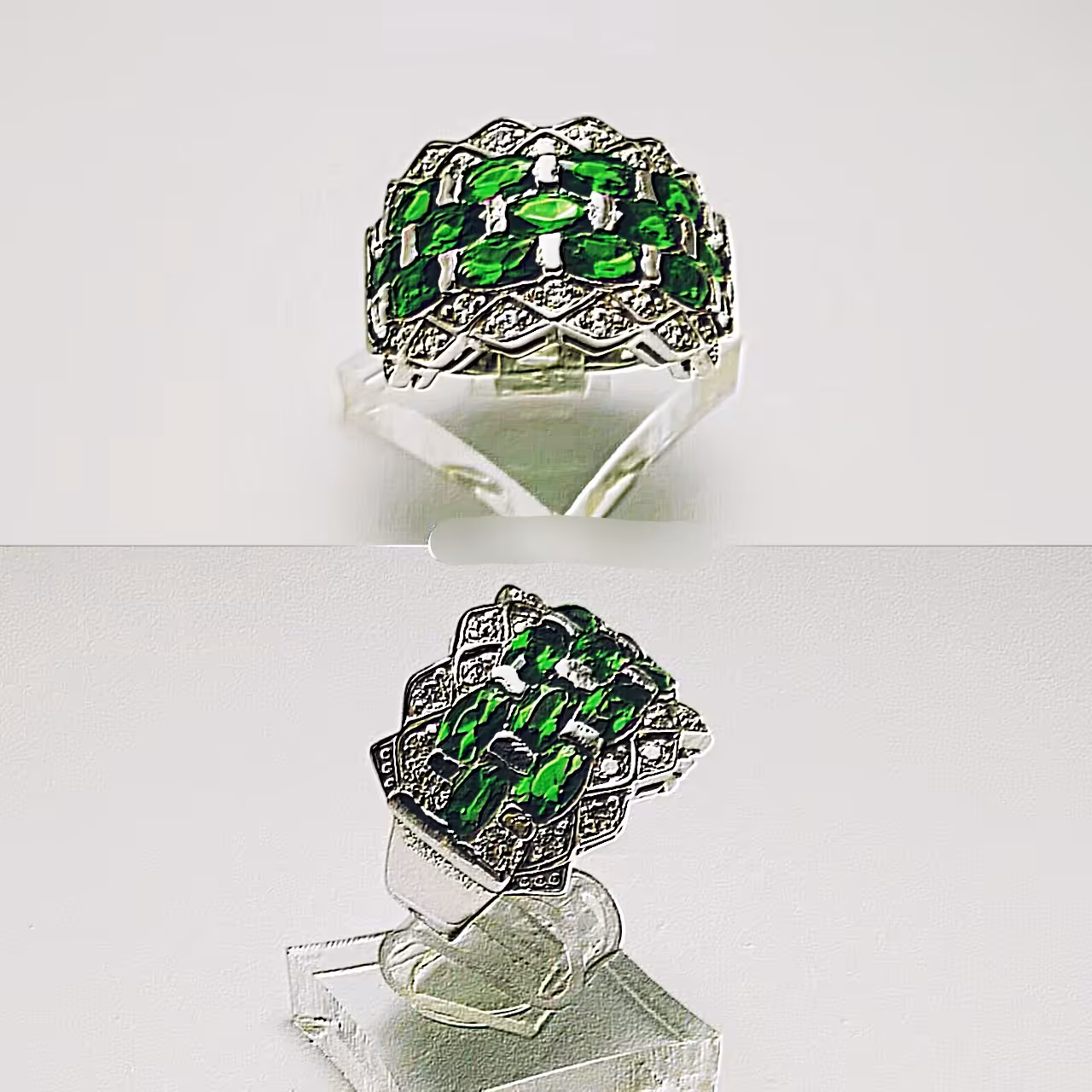 انگشترجواهر نقره عیار 925  کدکالا R 103