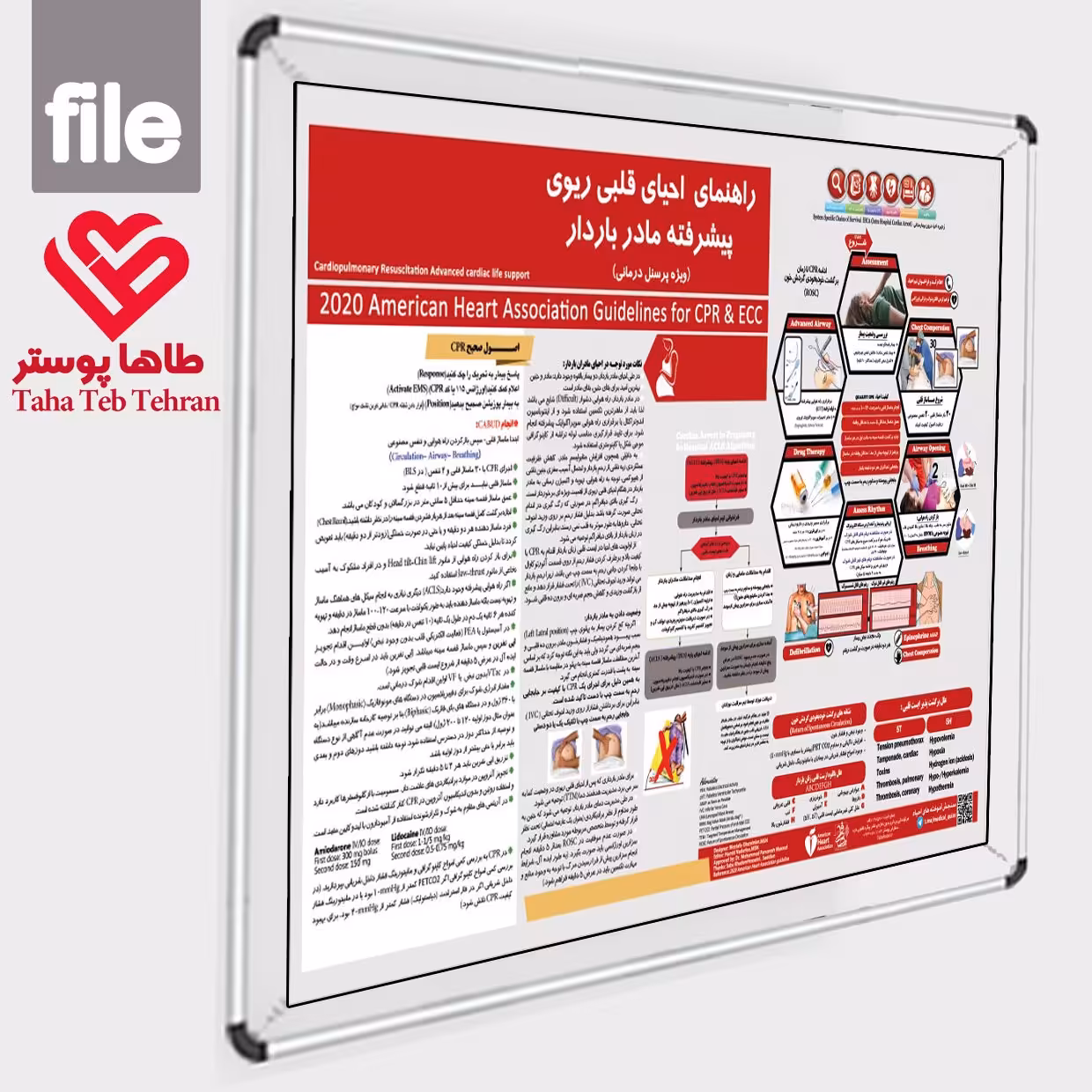 پوستر احیای قلبی ریوی مادرباردار  2020 AHA  CPR