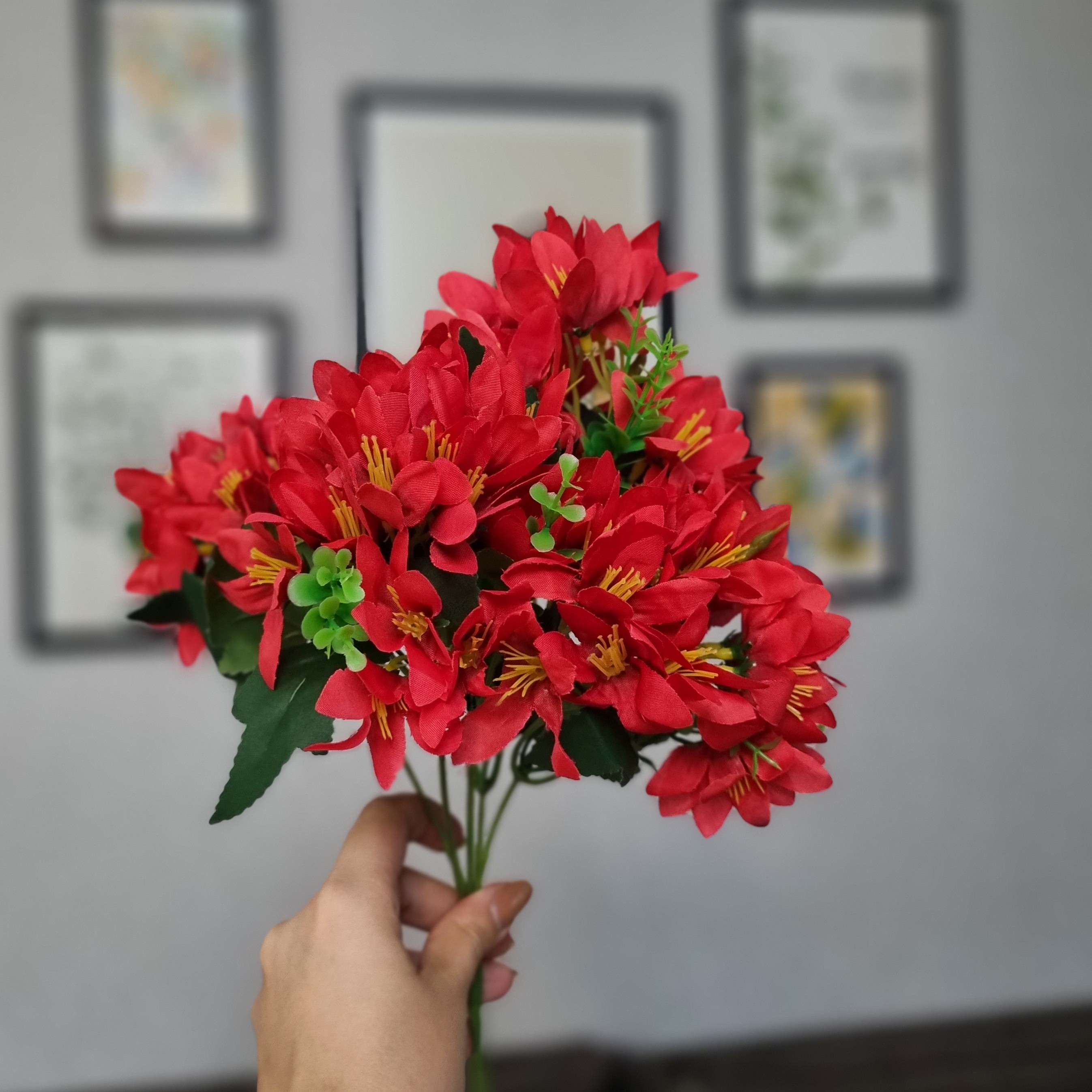 گل مصنوعی بوته یاس پنج شاخه