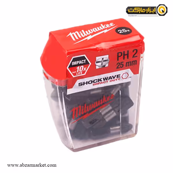 ست سر پیچ گوشتی میلواکی 25 عددی چهارسو مدل MILWAUKEE-25pc