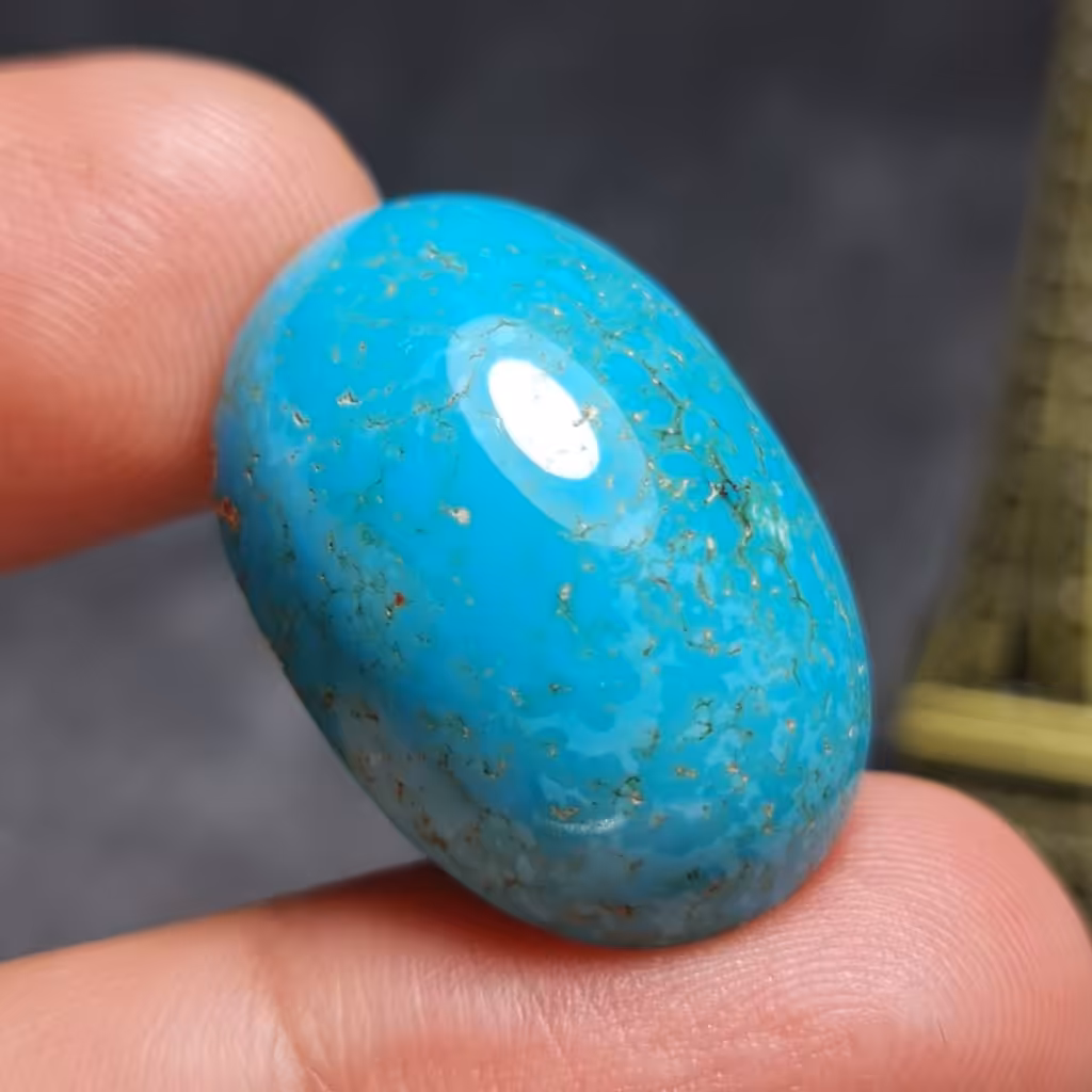  نگین فوق العاده زیبای سنگ فیروزه مغز خوش رنگ وارداتی اصل معدنی
کد  27433