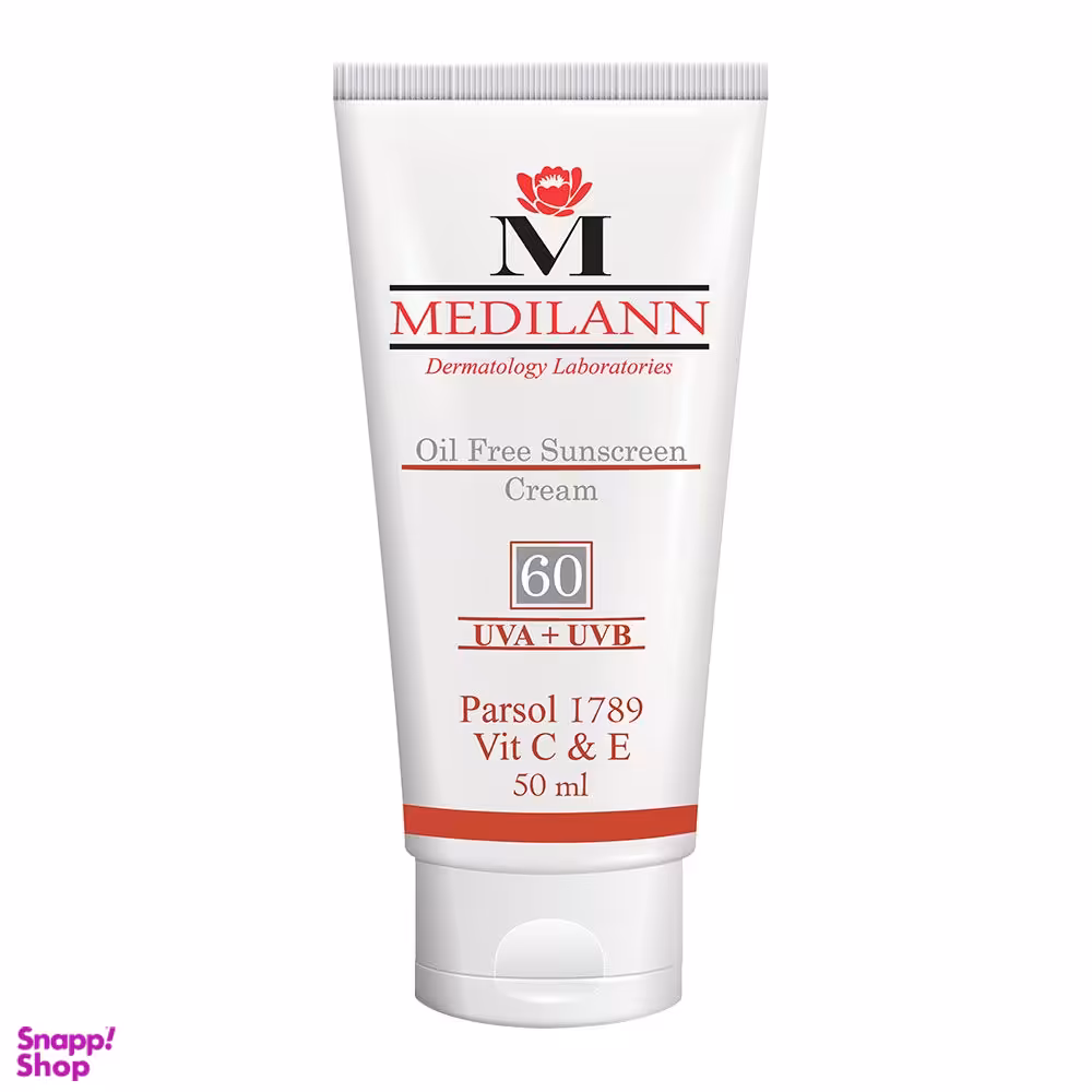 کرم ضدآفتاب فاقد چربی SPF60 رنگی مدیلن (Medilann) وزن 50 گرم