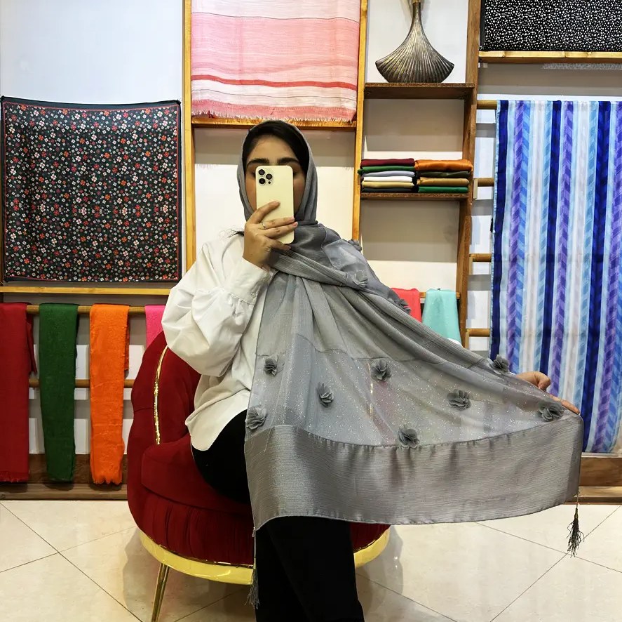 شال مجلسی لاکچری کریستالی شاین کد 9672