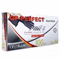 دستکش نیتریل مشکی 100 عددی op-perfect سایز l