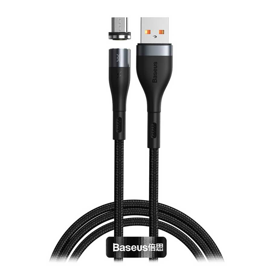 قیمت و خرید کابل تبدیل 1 متری USB به Micro USB بیسوس مدل Zinc Magnetic CAMXC-K01 | یاس ارتباط