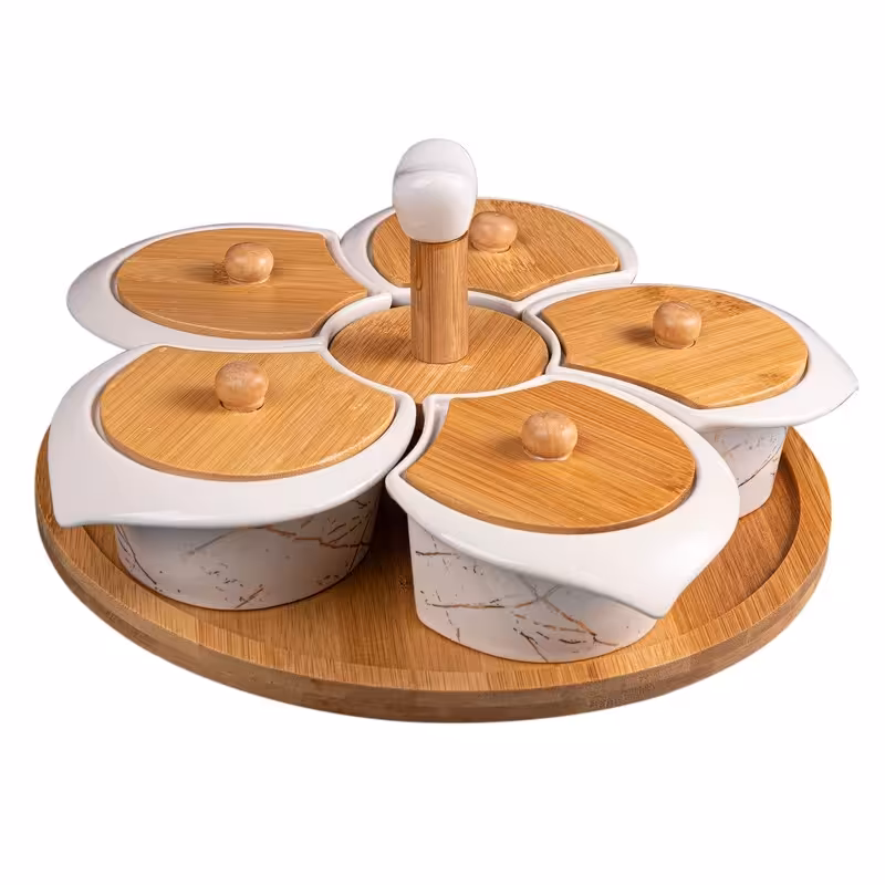 اردو خوری وگاتی بامبو-ظروف بامبو-زیتون خوری بامبو