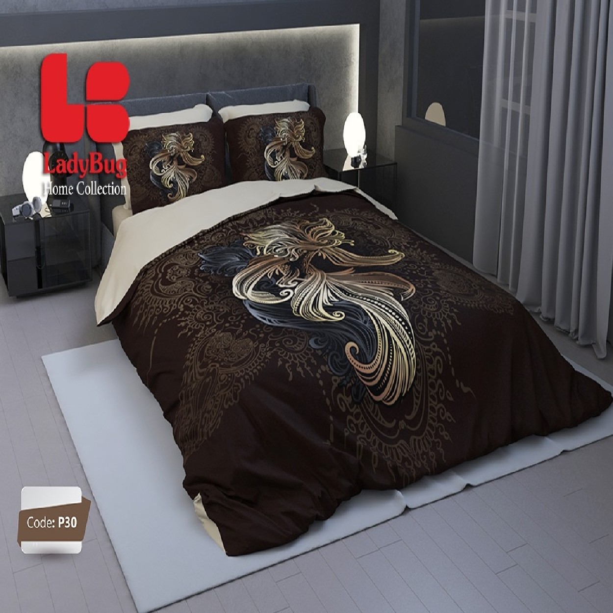 سرویس روتختی لیدی باگ LB کد P-30 دونفره 6 تکه