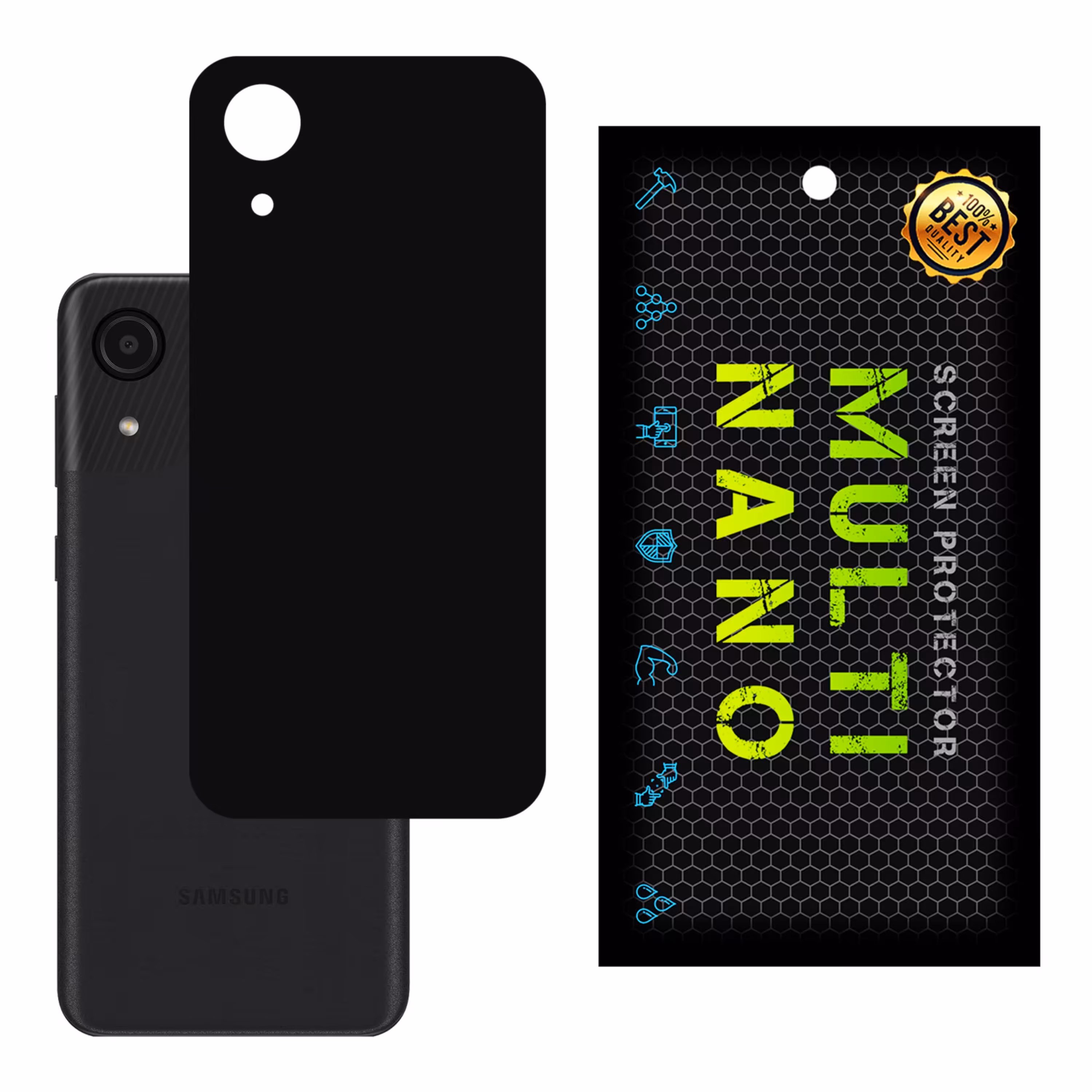 برچسب پوششی MultiNano مدل X-F1M-Black برای پشت  مویایل سامسونگ A03 Core