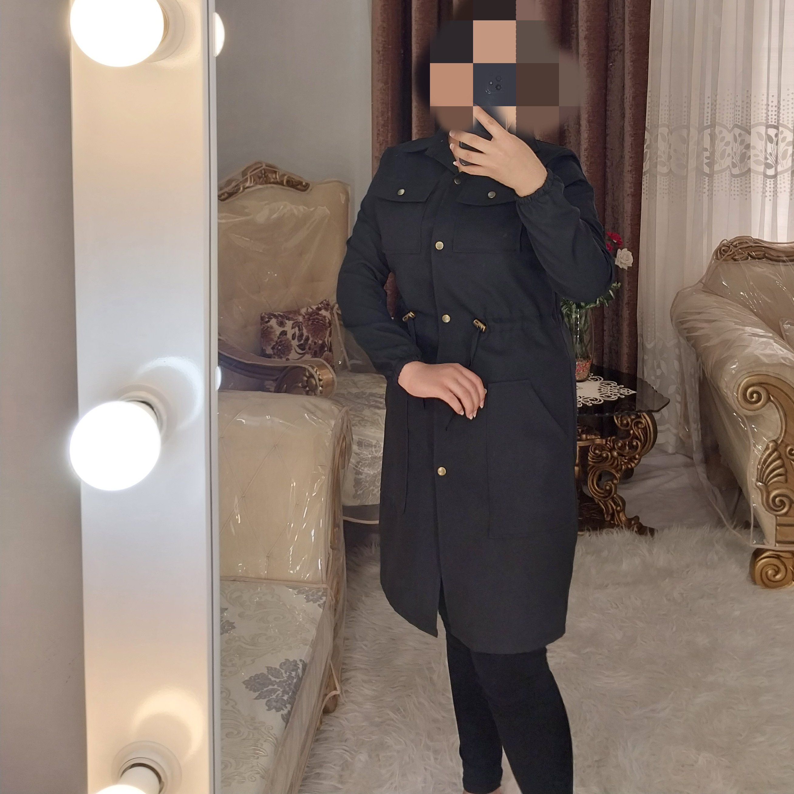 مانتو زنانه جلو بسته دکمه دار شیک وخوشگل از سایز 36 تا 50