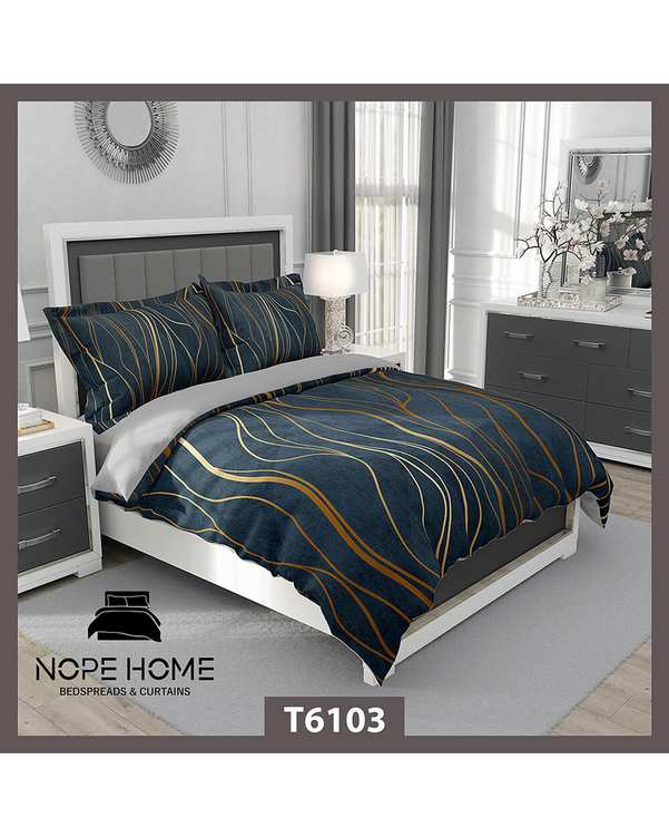 سرویس لحاف روتختی یک نفره 5 تکه نوپه هوم Nopehome طرح مدرن کد T6103
