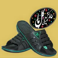 دمپایی مردانه نرم مهراد کاسیو مشکی خط سبز