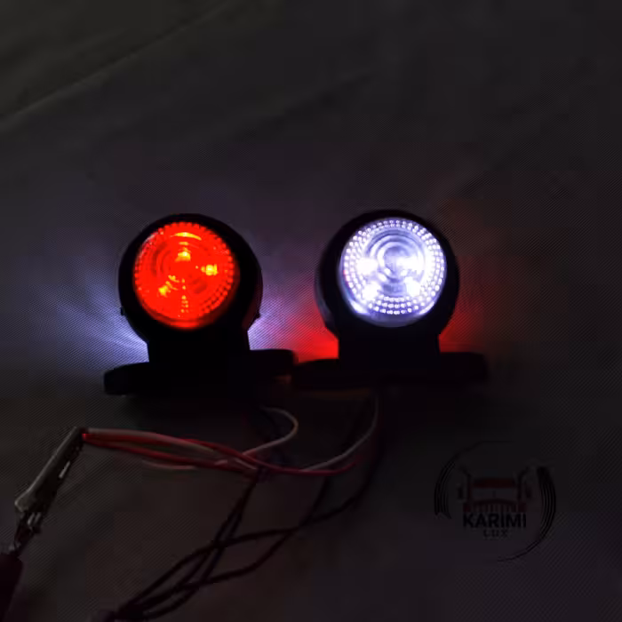 چراغ لاستیکی دورو کوچک smd قرمز-سفید