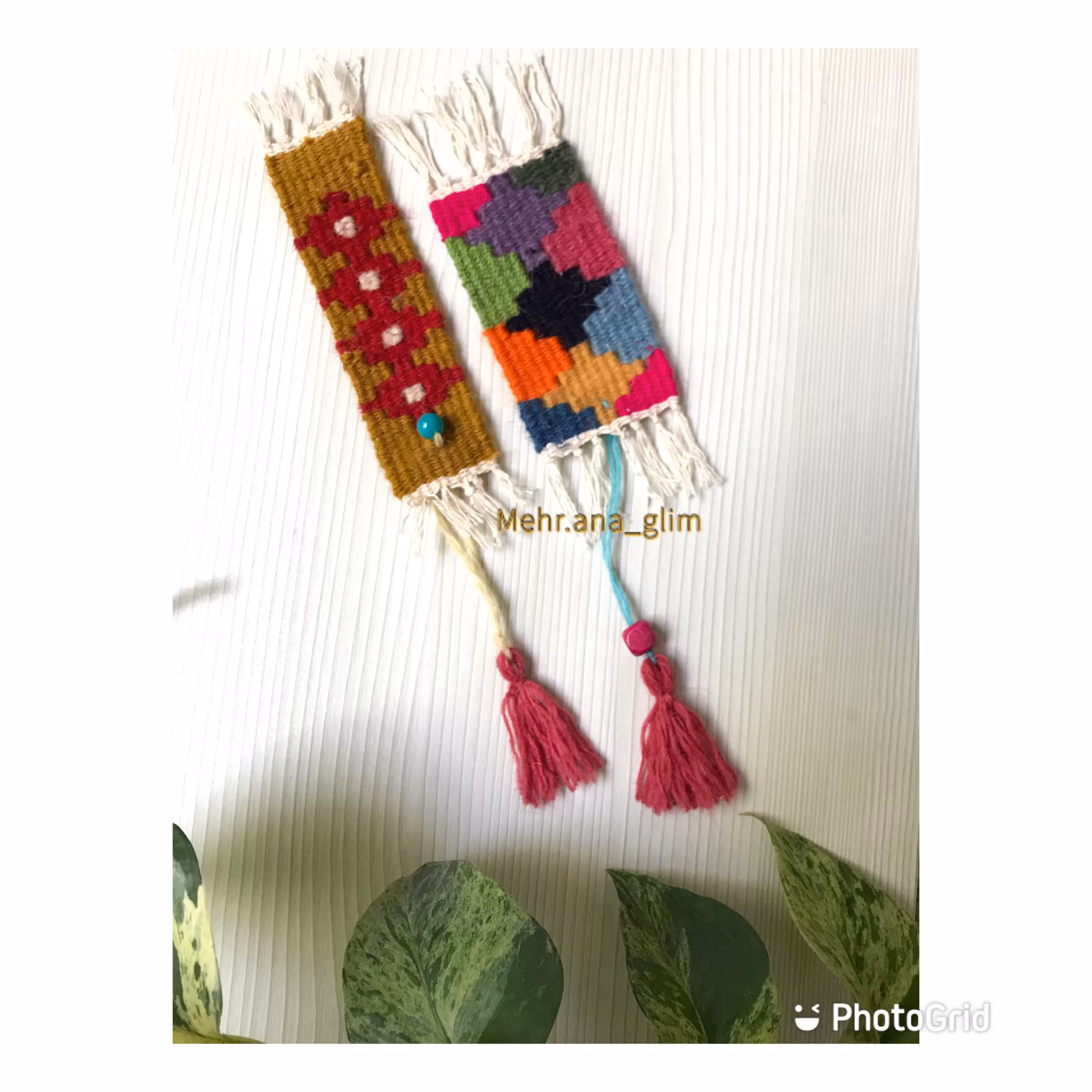 نشانک کتاب گلیمی دستبافت بوکمارک کتاب و قرآن در رنگ بندی و طرح های مختلف