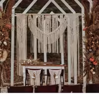 دراپ مکرومه، آویز صندلی و همه ملزومات تالار با دکور مکرومه 