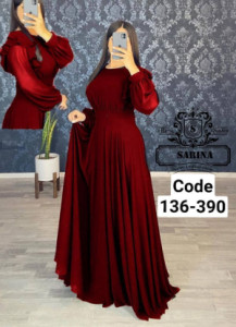 لباس مجلسی ماکسی چیندار سایز بزرگ کد 282