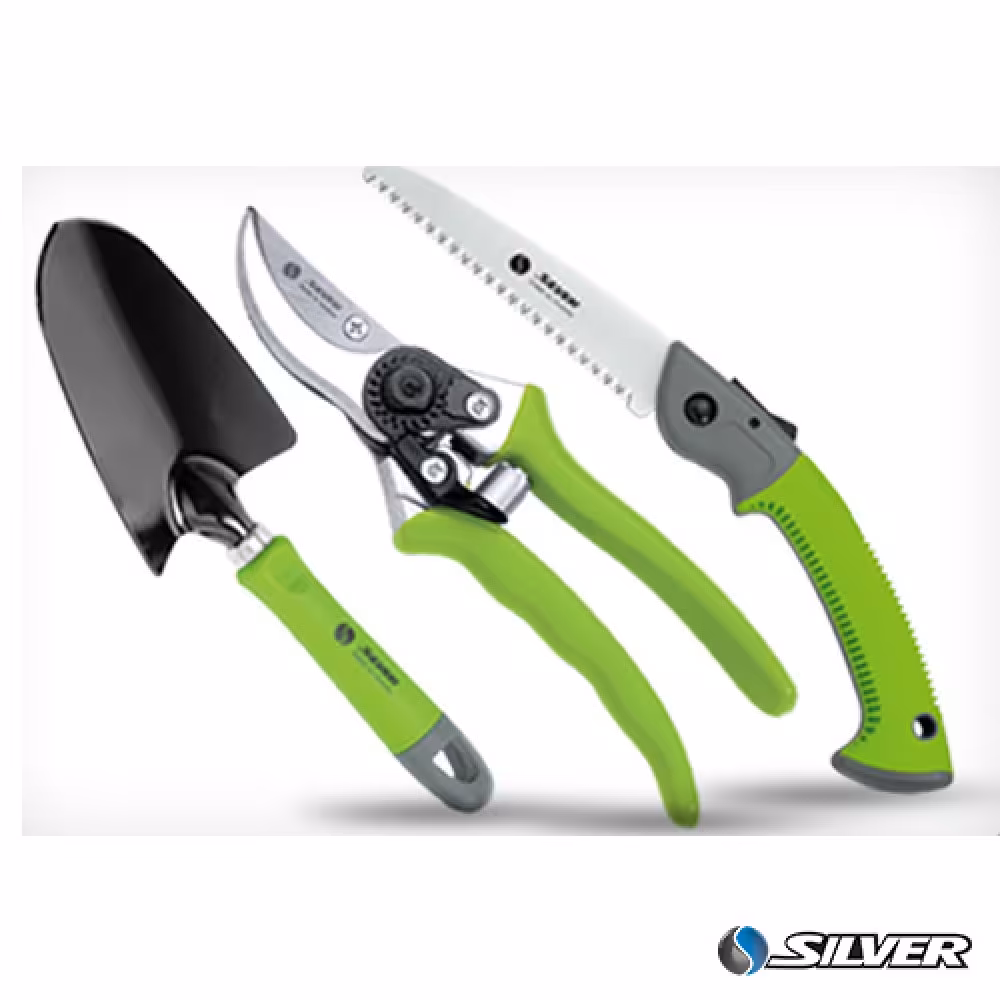 قیمت و خرید ست باغبانی سه عددی تایوانی قیچی - بیلچه - اره تاشو - GTPR3 | آرسی تولز