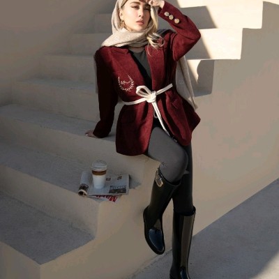 مانتو اسپرت زنانه مخمل مدل کهکشان