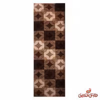 کناره فرش ماشینی ساوین طرح گلاره شکلاتی