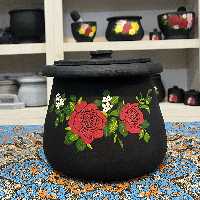 قابلمه سنگی 6 نفره نقاشی شده 