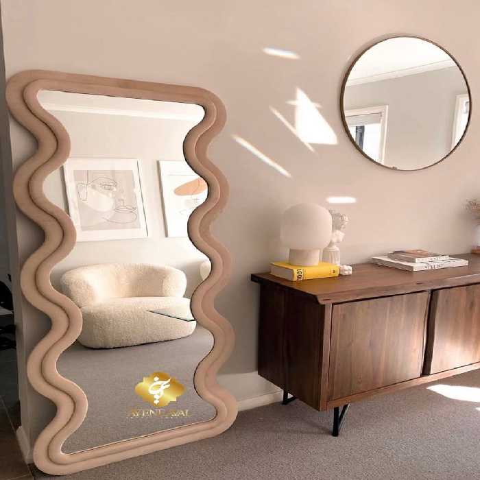 آینه قدی مدل گیسو | ابعاد 90 *‌ 180 | قاب چوبی - آینه اول