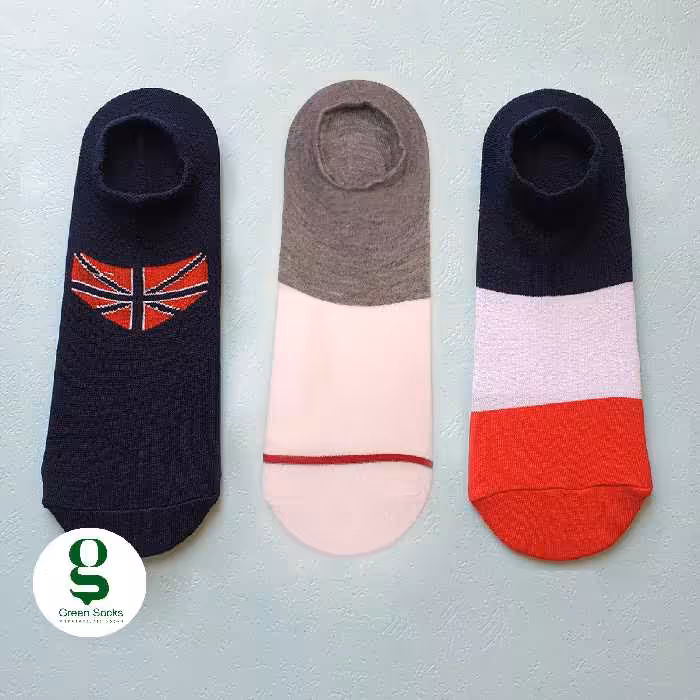 پک 3 عددی جوراب مچی طرح پرچم در 3 طرح و رنگ بندی 