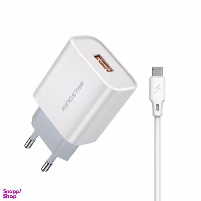 شارژر دیواری 18 وات کینگ استار مدل KW141A همراه کابل MicroUSB