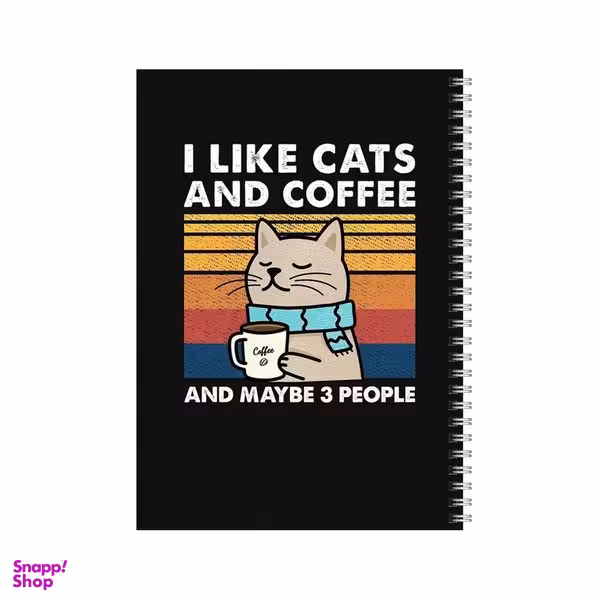 دفتر مشق 80 برگ بامبیلیپ طرح گربه و قهوه متن کد 8534838