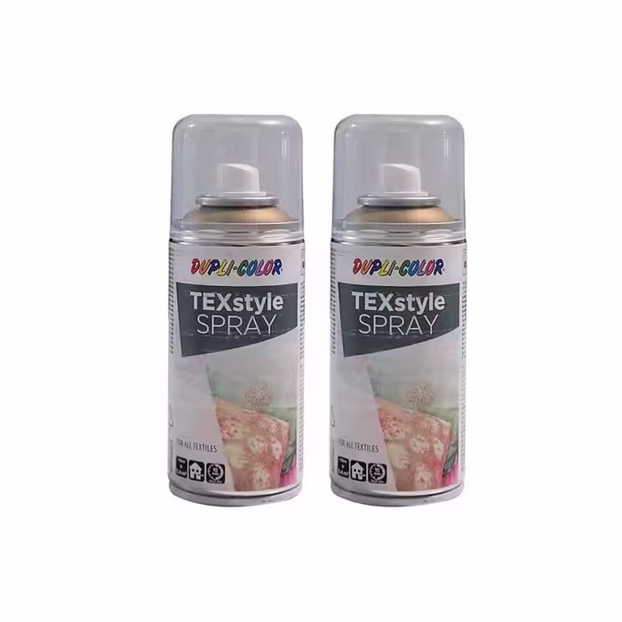 اسپری رنگ پارچه طلایی دوپلی کالر مدل TEXstyle حجم 150میلی لیتر مجموعه 2 عددی