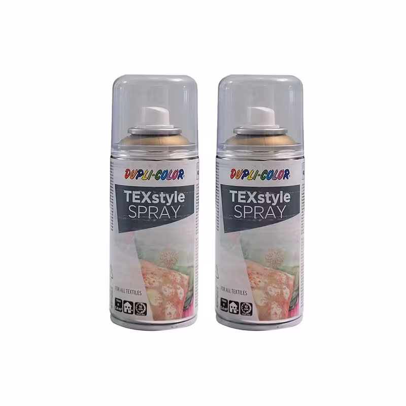 اسپری رنگ پارچه طلایی دوپلی کالر مدل TEXstyle حجم 150میلی لیتر مجموعه 2 عددی