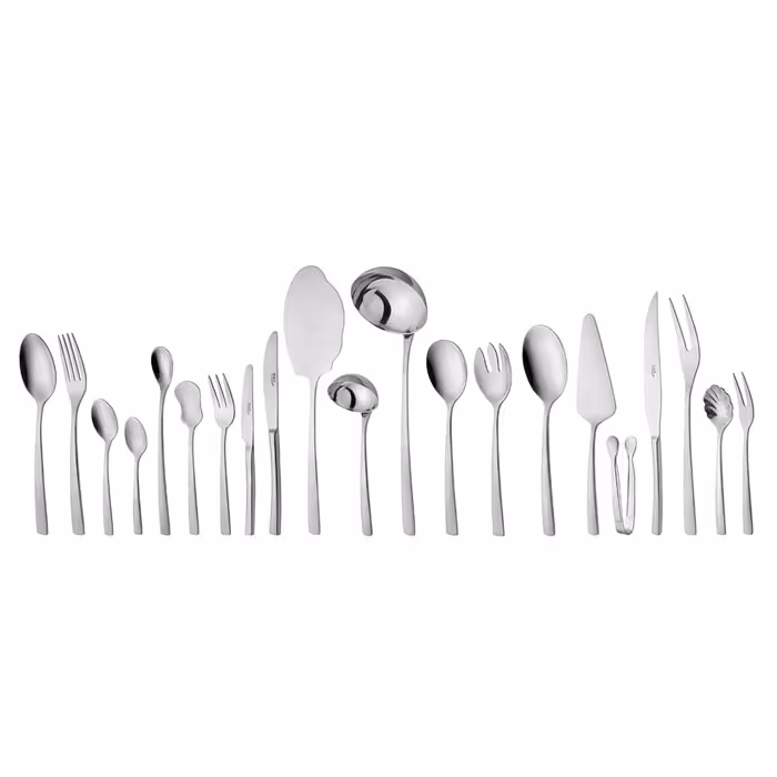 سرویس قاشق و چنگال 124 پارچه ناب استیل مدل فلورانس