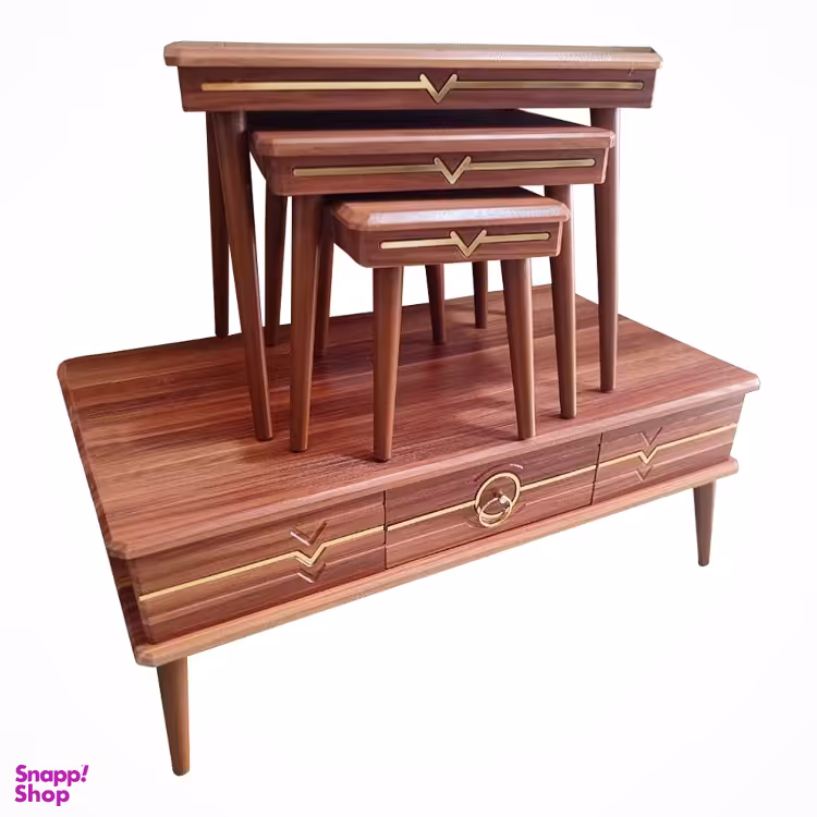 میز عسلی و جلومبلی مدل ضربان کد 117 مجموعه 4 عددی