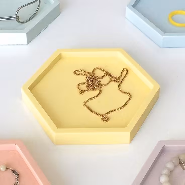 استند شمع 6 ضلعی سنگی