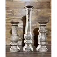 ست 3 تایی شمعدان چوبی با چوب گردو مدل پارادایس