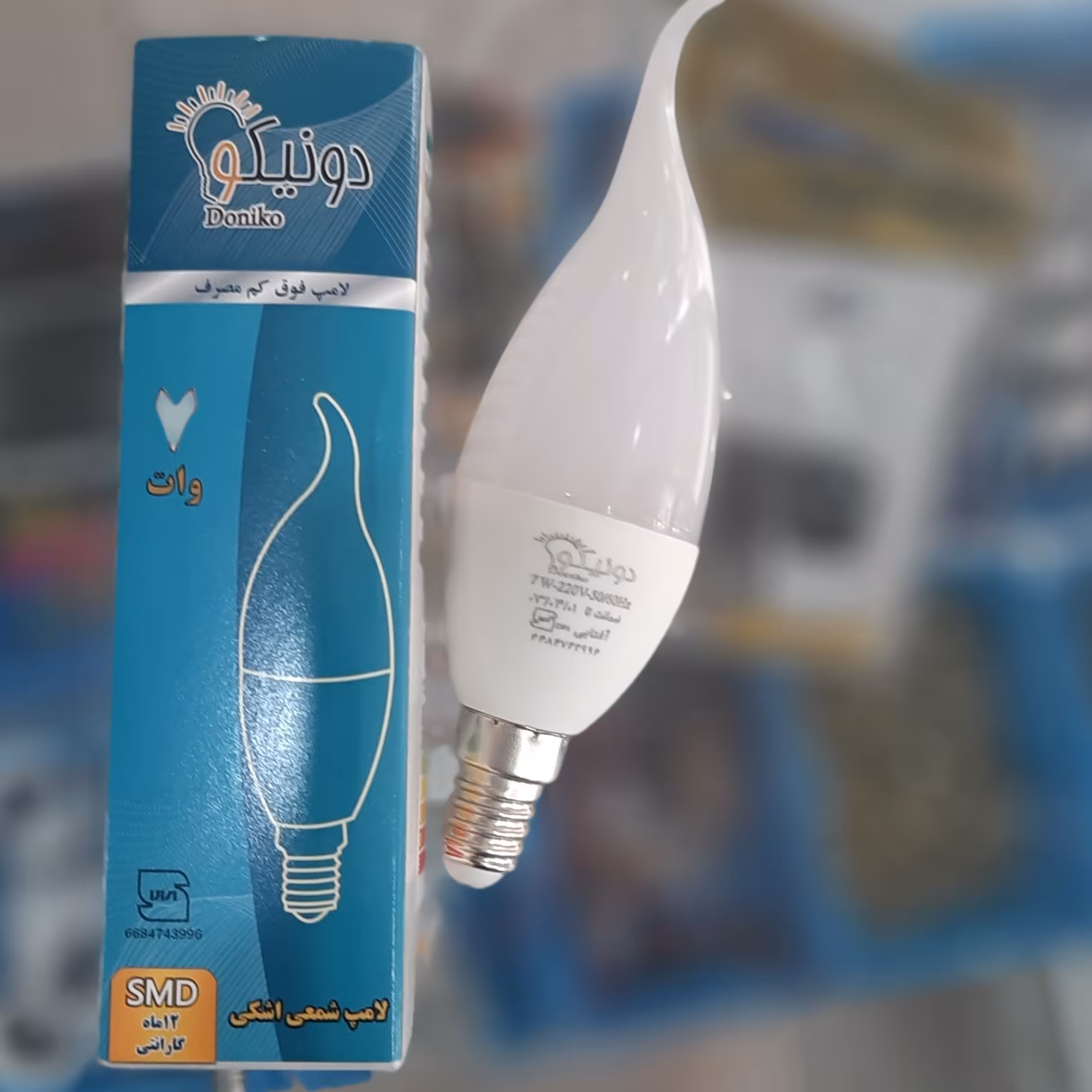 لامپ 7 وات دونیکو شمعی