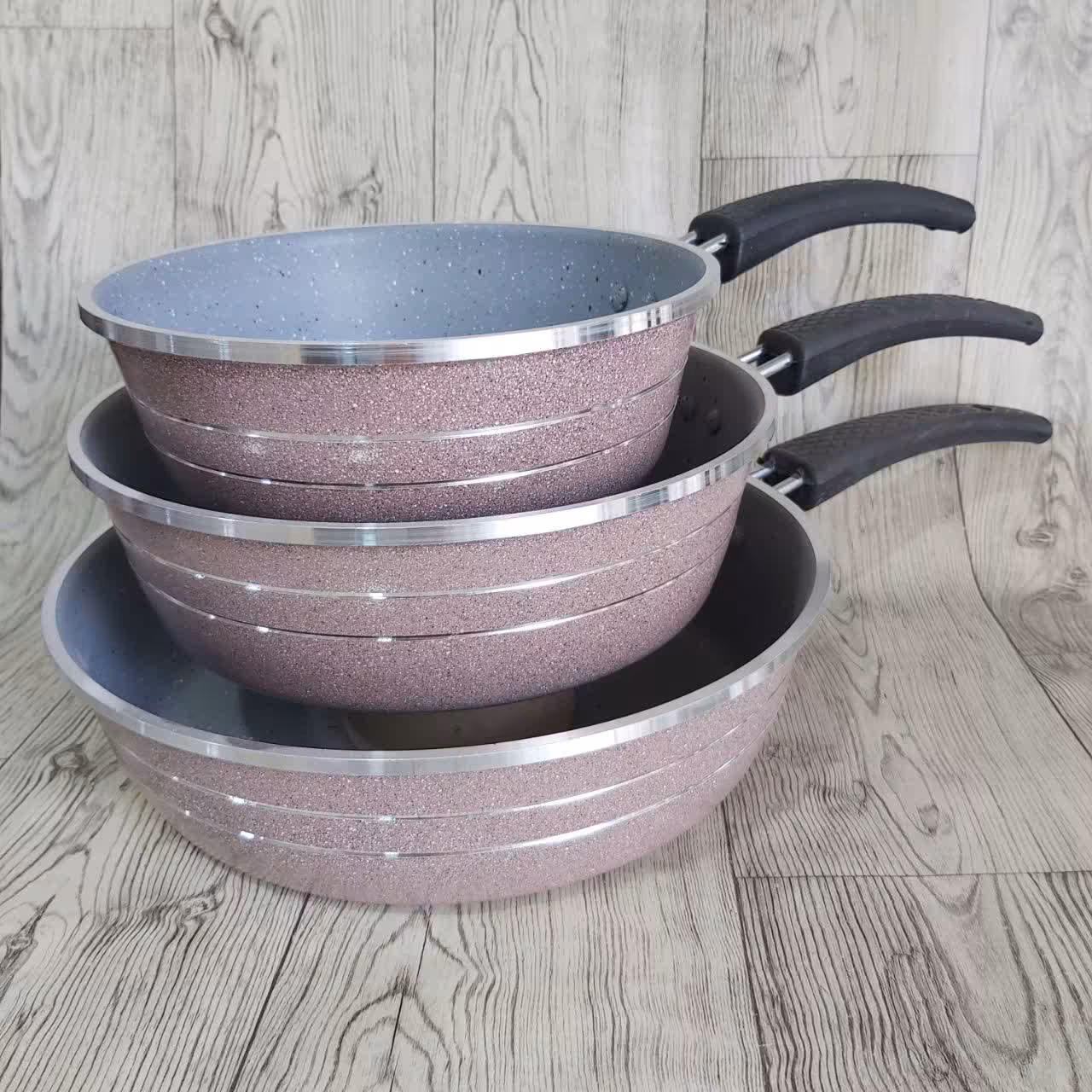 ماهیتابه 3تایی تک دسته گراب 3تایی