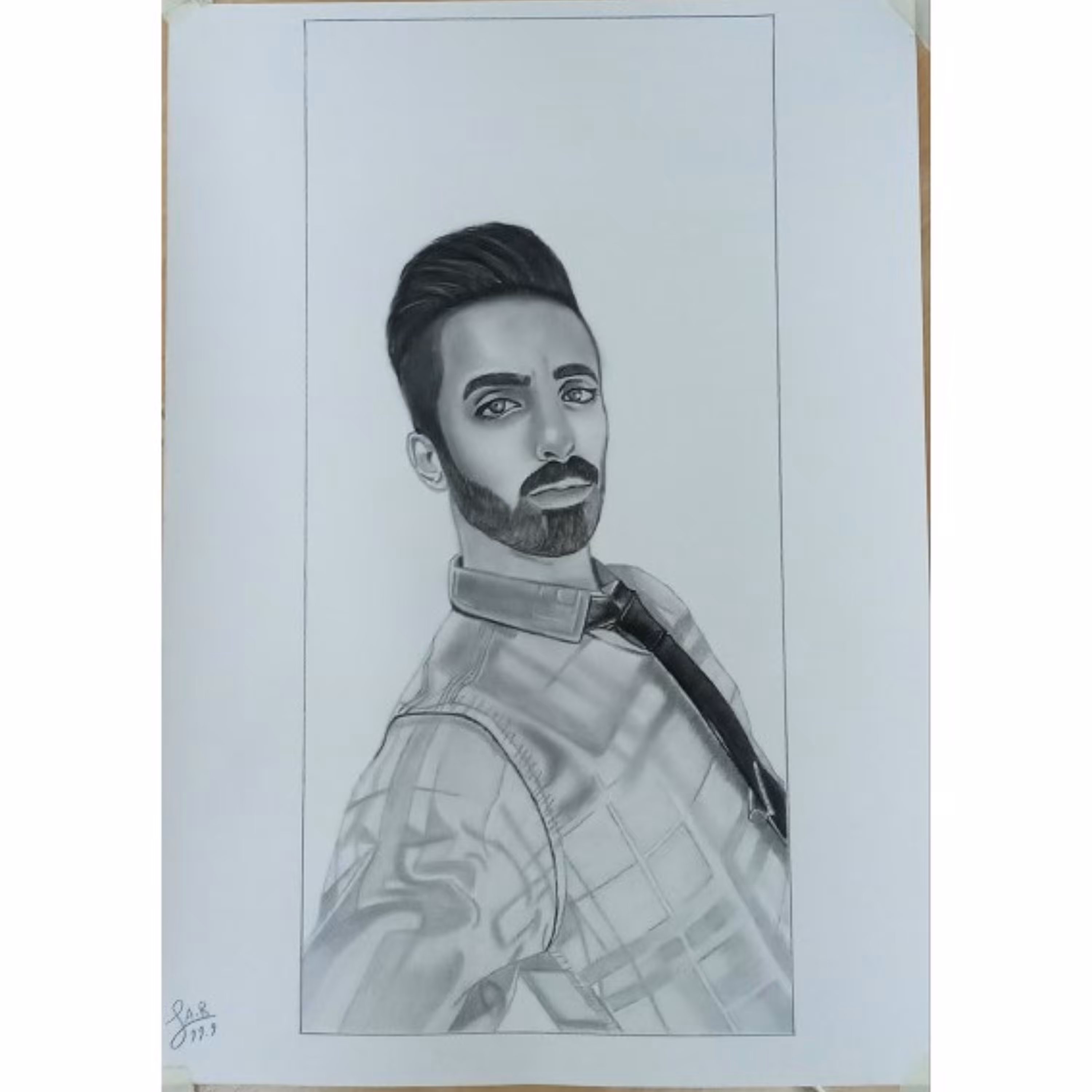 طراحی سیاه قلم چهره با بهترین کیفیت اندازه A3