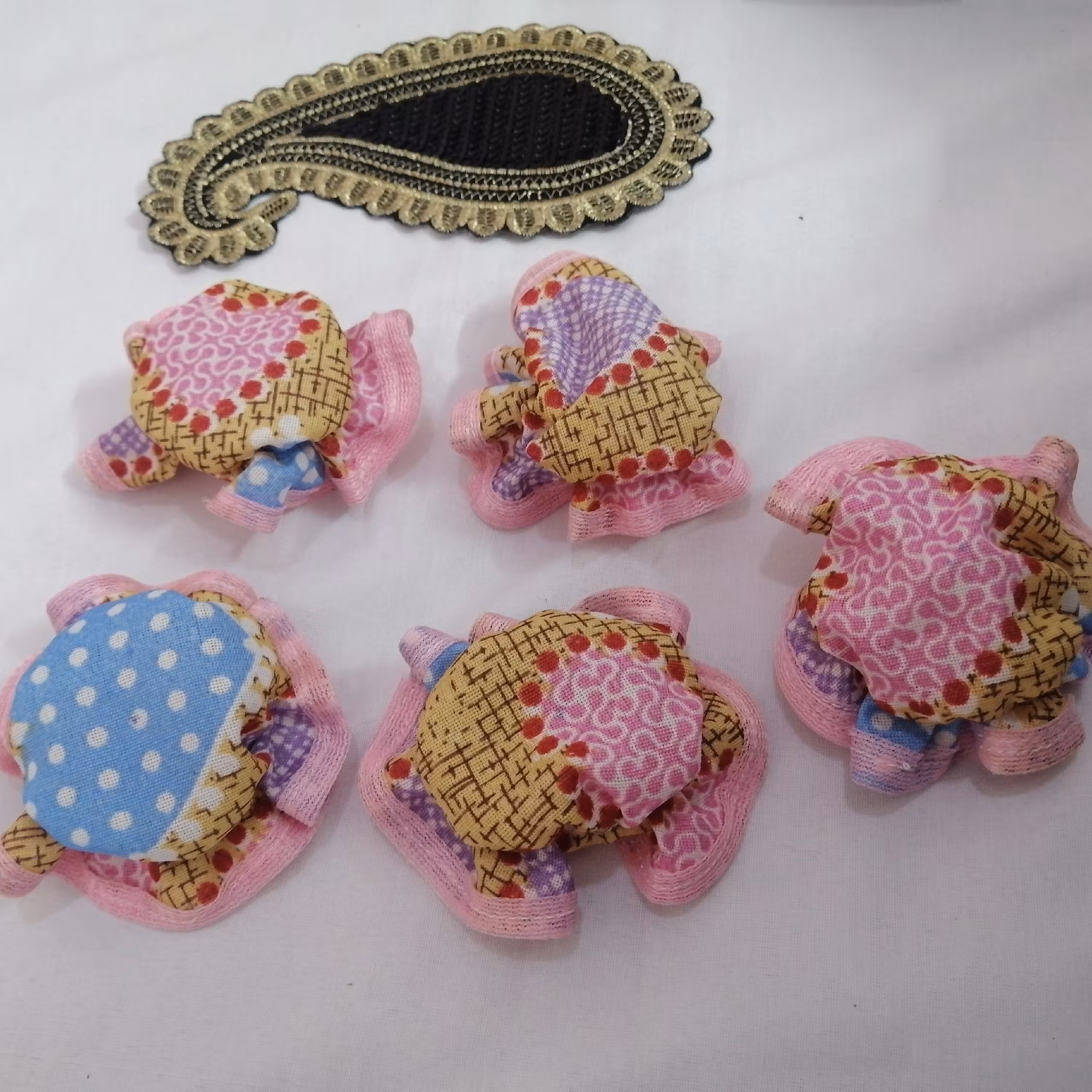 پیچک گاز 5عددی سایز کوچک صورتی   